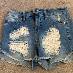 Denim shorts